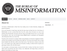 Tablet Screenshot of bureauofmisinformation.com